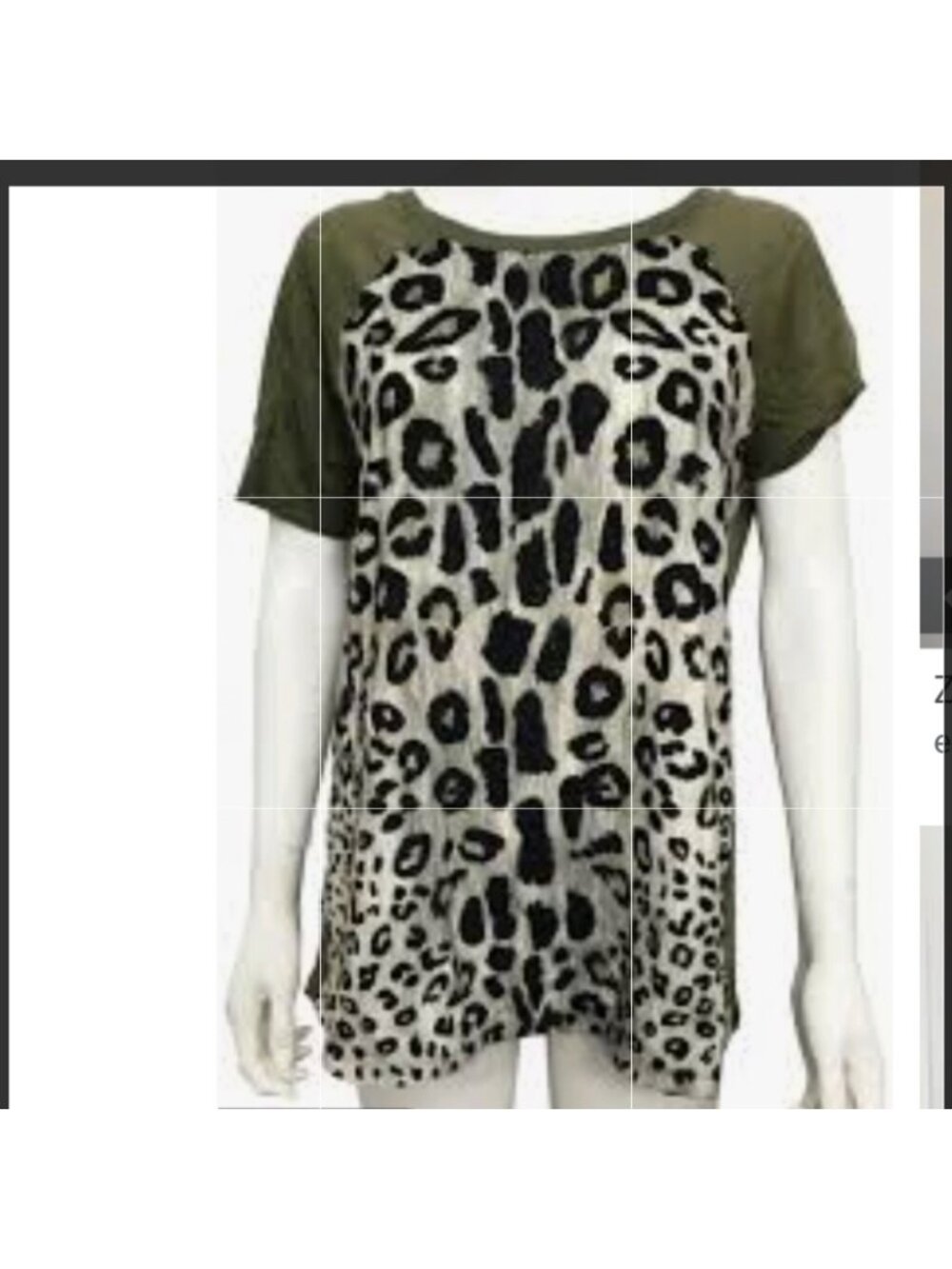 Zara w&b collection Green Leopard print